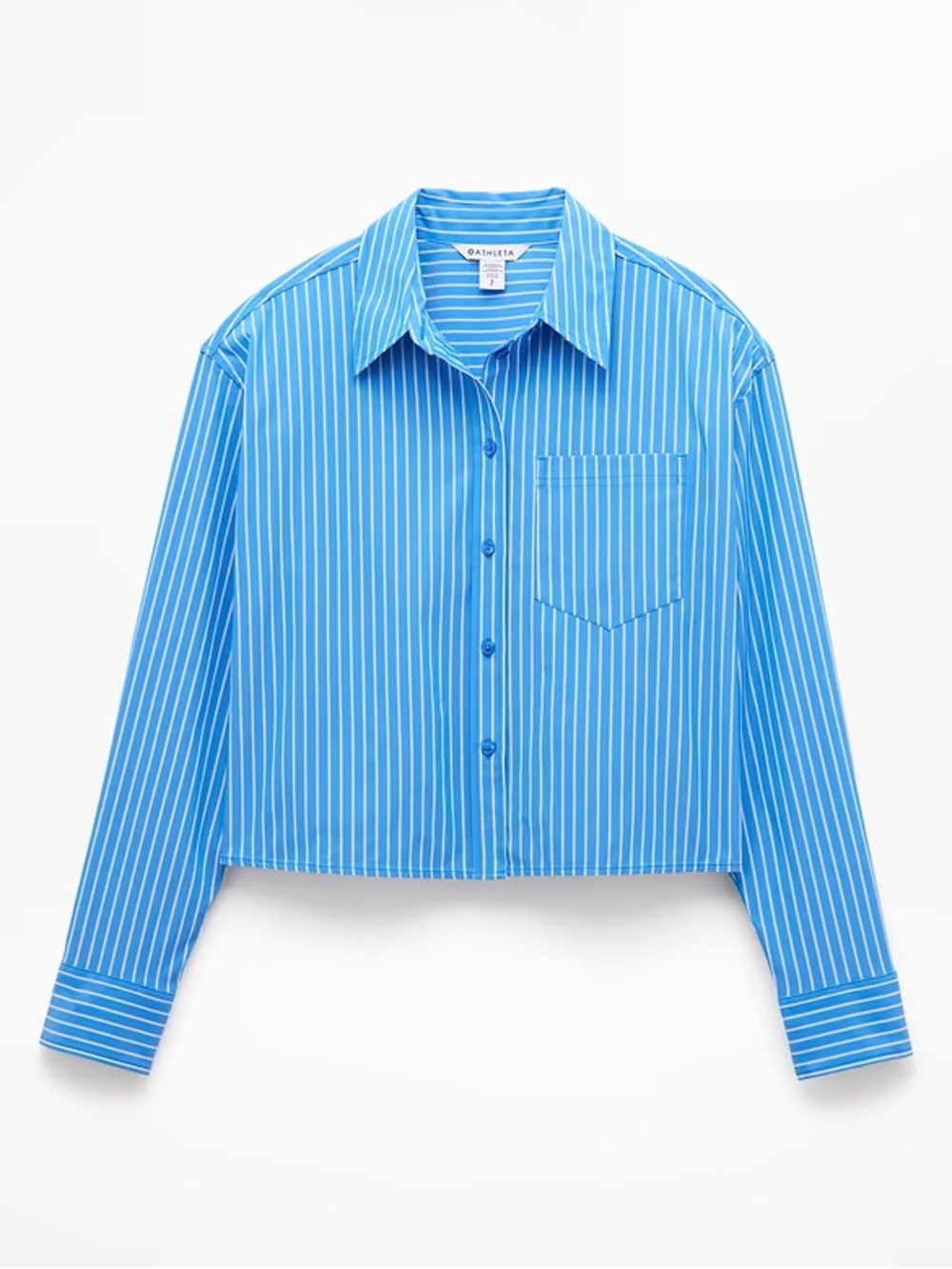 Athleta Midday Cropped Poplin Shirt